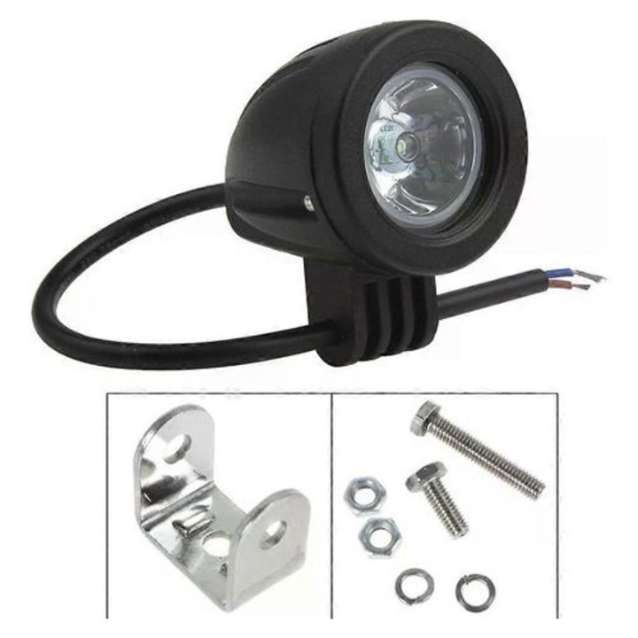 2 db LED munkalámpa szett 10W, hideg fehér, 30x60°, IP67, 9-30V
