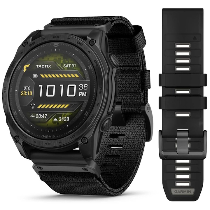 Ceas inteligent Garmin Tactix 8 AMOLED negru 51x51x14.7mm