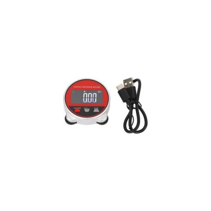Digitális elektronikus mérőkerék, nagy távolságú mérés, LCD kijelző, 0-199.999m, 260mAh, Type-C port