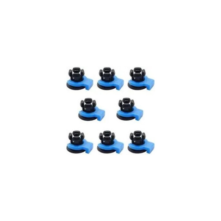 16 darab tömlőbilincs készlet, fekete-kék, 10x8mm és 10x11.2mm