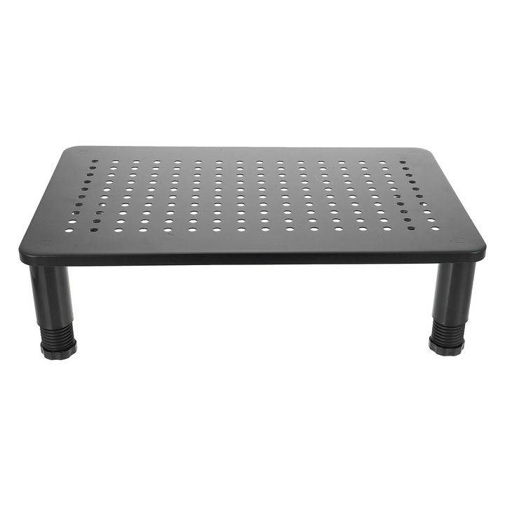 Suport monitor ergonomic negru 37x23.5x8cm din fier