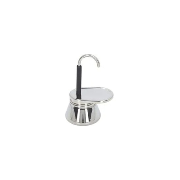 Hordozható Moka eszpresszókávéfőző rozsdamentes acélból, 15.5x9.5cm
