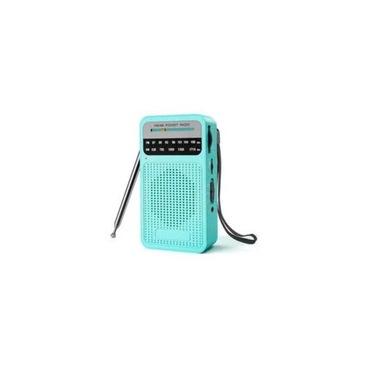 Портативно AM/FM радио, компактно, стерео звук, черно, 16.5 инча