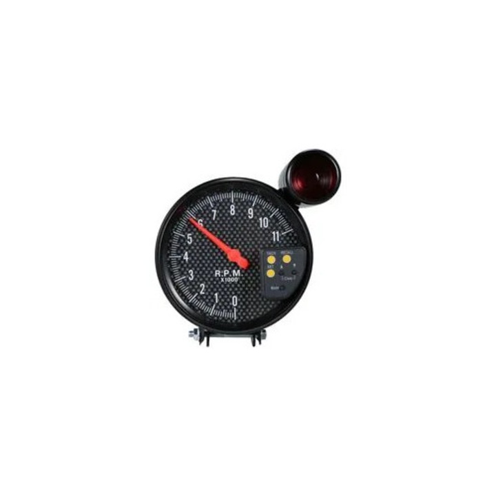 Fordulatszámmérő 5 hüvelykes, többszínű LED, fekete, 0-11000 RPM