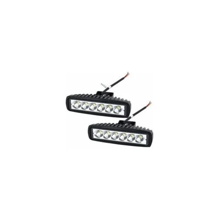 2 db LED Projektor Készlet 18W 12V 15cm, IP67, hideg fehér