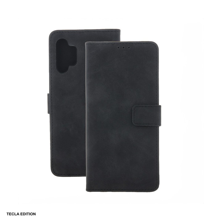 Husa Smart Velvet pentru Apple iPhone XR, tip carte cu inchidere magnetica, Negru