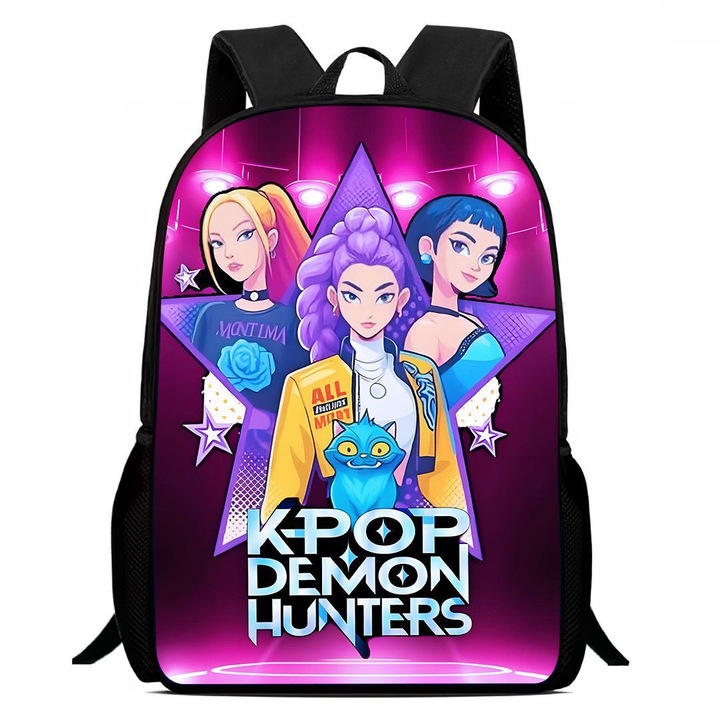 K-Pop Demon Hunters rózsaszín diák hátizsák 40x30x15cm