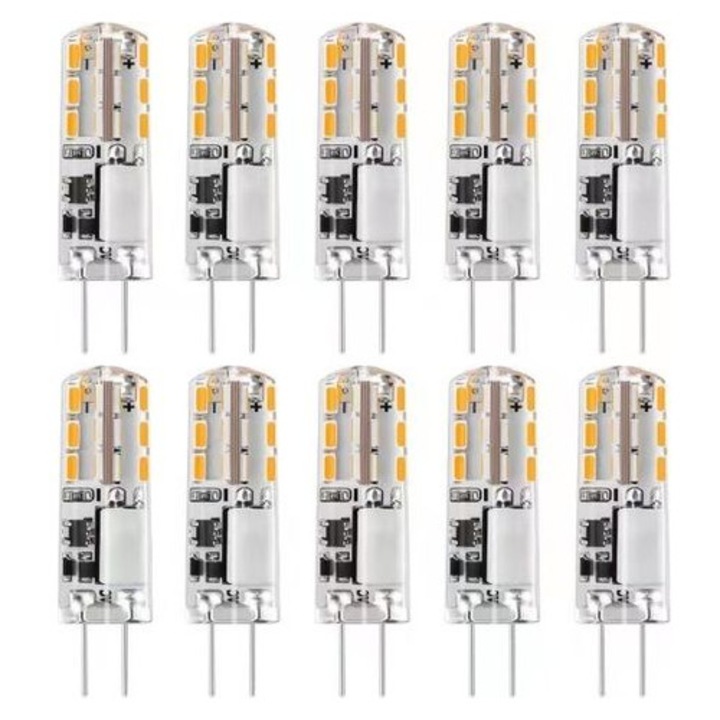 LED G4 izzó készlet 12V 2W meleg fehér 360° 120lm