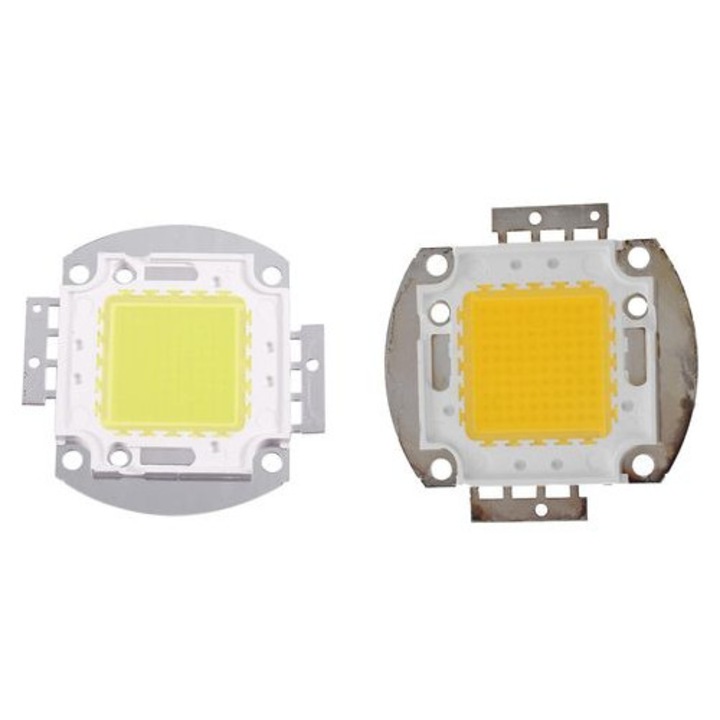 2 db LED 100W szett, hidegfehér és melegfehér, 7500 lumen, fém, 56x52mm