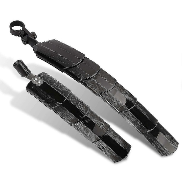 Set aparatori noroi bicicleta, extensibile, ajustabile, negru, universal