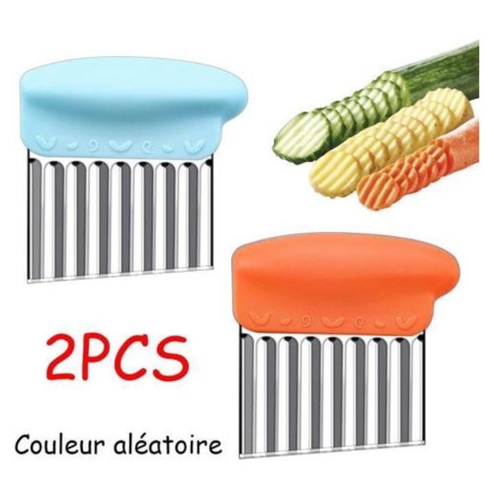 Set 2 feliatoare manuale, lame inox, multicolor, 9x9cm
