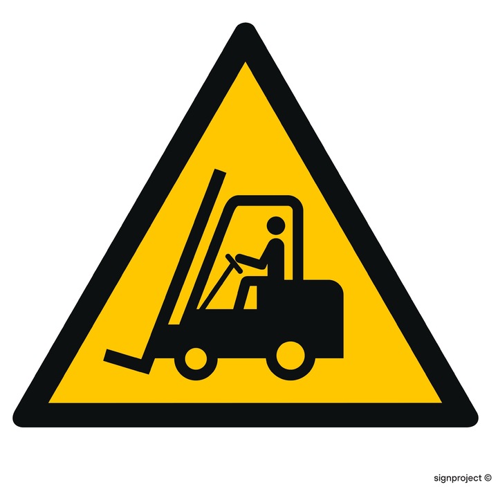 SignProject öntapadós fólia készlet 12 db 100x100mm vízszintes szállítóeszköz figyelmeztetés