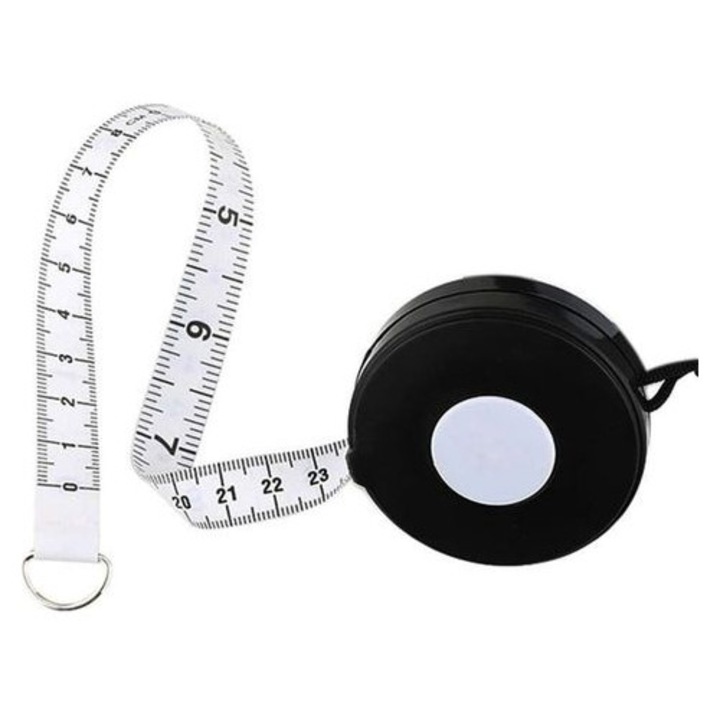 Kétoldalas rugalmas mérőszalag, 205cm, fehér