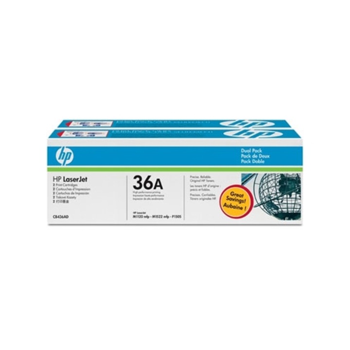 Toner HP CB436AD DualPack Negru