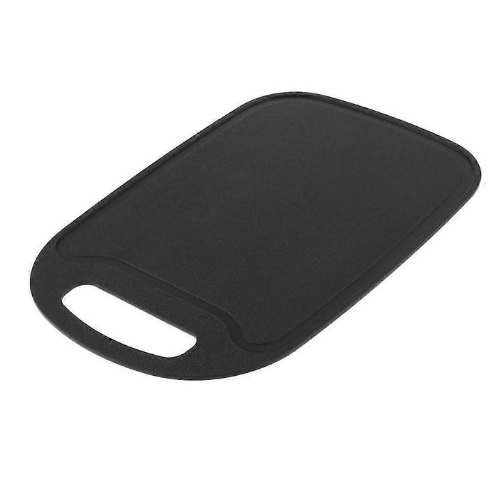 Műanyag vágódeszka 326x215x4mm fekete puha fogantyú 1 db-os szett