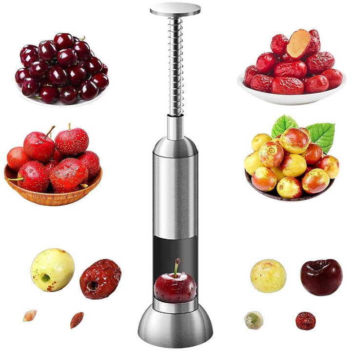 Curatator cirese inox 304, mecanism presare, 3.5cm, robust