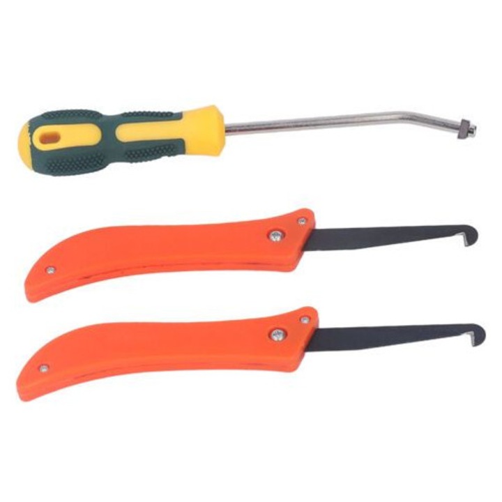 Set scule pentru indepartat chit, 2 cutite, 8 lame, racleta, multicolor, 8x100g