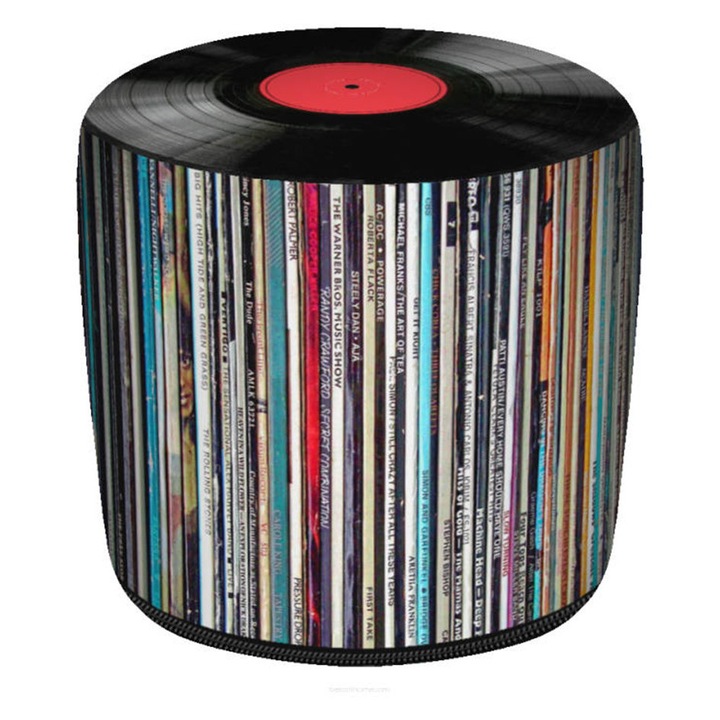 Bertoni hengeres puff, eredeti design, vinyl, 40x40cm