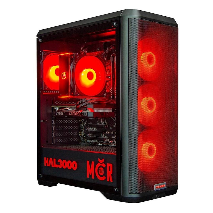 PC Gaming HAL3000 MCR Finale Pro Intel i5-14400F 32GB RTX 5060 1TB Fekete 44x37x22cm