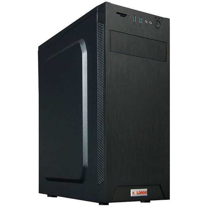 PC asztali HAL3000 EliteWork AMD Ryzen 5 5600G 16GB 500GB PCIe4 fekete 415x371x193mm