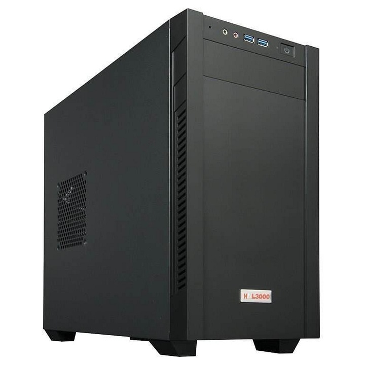 Számítógép asztali HAL3000 PowerWork AMD 221, Ryzen 7 5700G, 16GB, 500GB SSD, fekete, 45x40x19cm