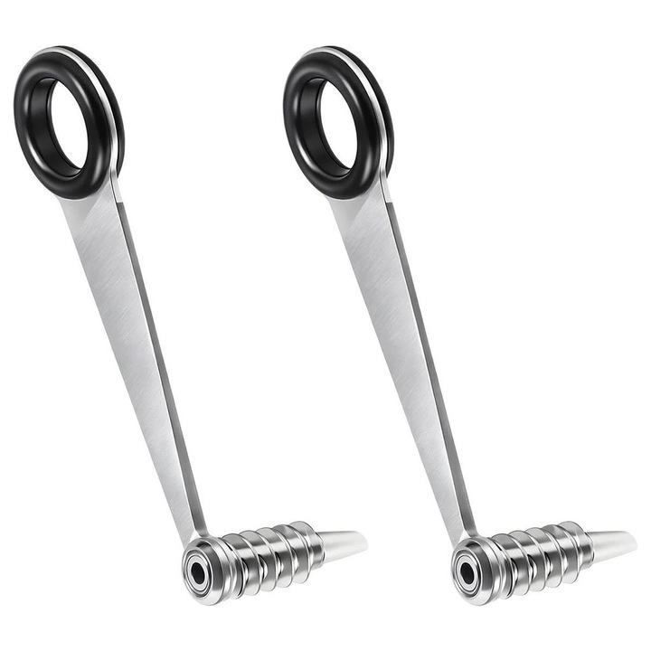 2 db rozsdamentes acél spirálvágó zöldségekhez, fekete, 10.8cm