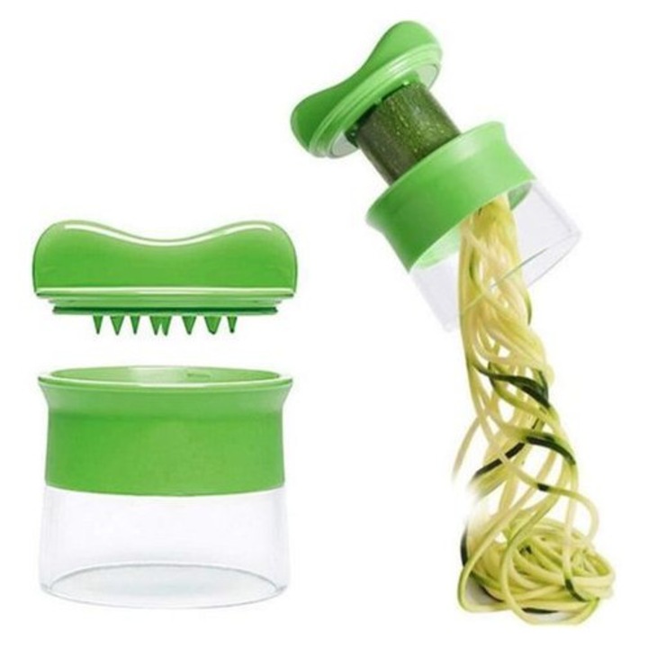 Feliator manual legume spiralat, verde, 89x80x33mm