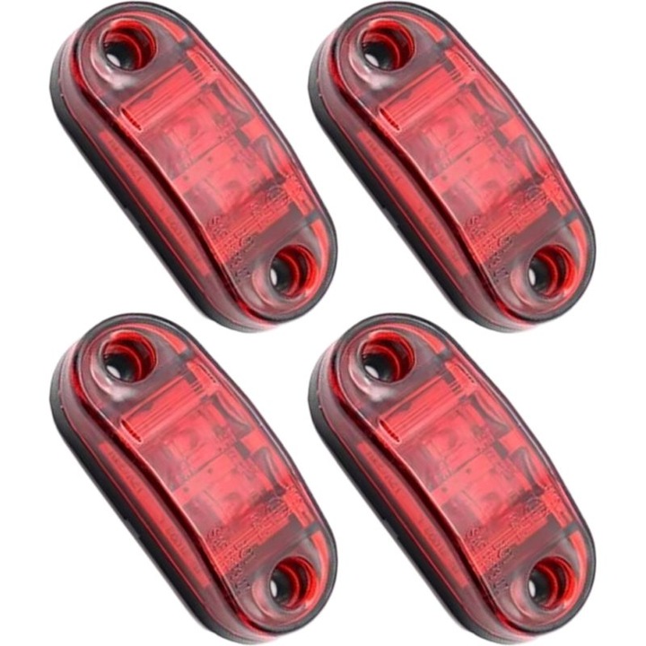 4 db LED oldalsó lámpa készlet, fehér, 66x28x17mm, IP65, 12V/24V