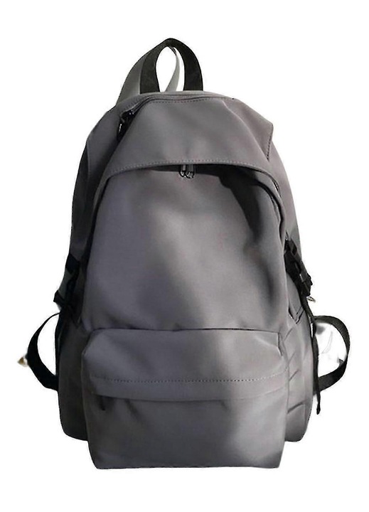 Rucsac scolar, gri, nylon, 29x15x40cm, capacitate mare