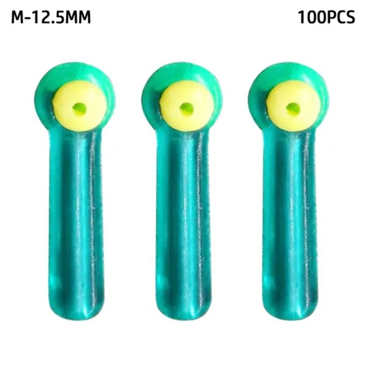Set 100 carlige pescuit, 11.5x13.5mm, albastru, S/M/L