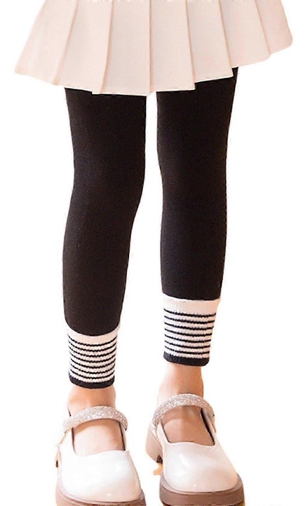 Colanti caldurosi pentru fete, dresuri de iarna pentru copii cu captuseala groasa, colanti moi si elastici pentru bebelusi, pantaloni respirabili, ciorapi BlackXX7, S, Negru