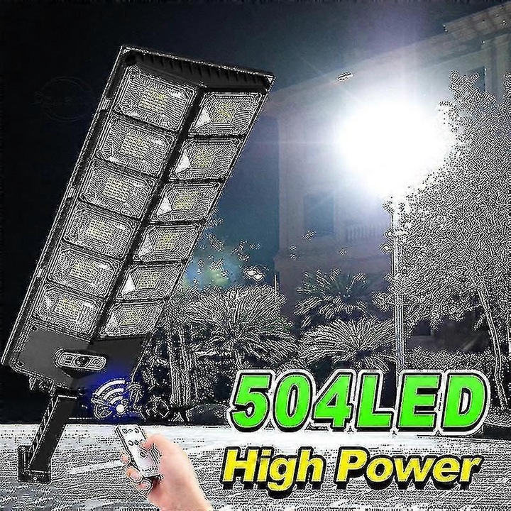 Lampa solara LED 15M, IP68, alb rece, 24V, dimabila, cu senzor miscare