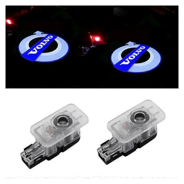 LED ajtóprojektor, 2 db-os készlet, logó vetítés, ellenálló, kábellel