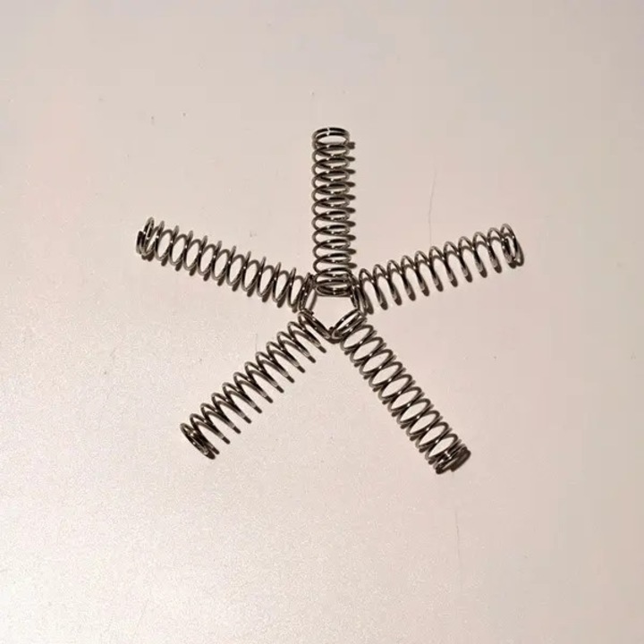 Компактна ножица, неръждаема стомана, синя, ергономична, 15см