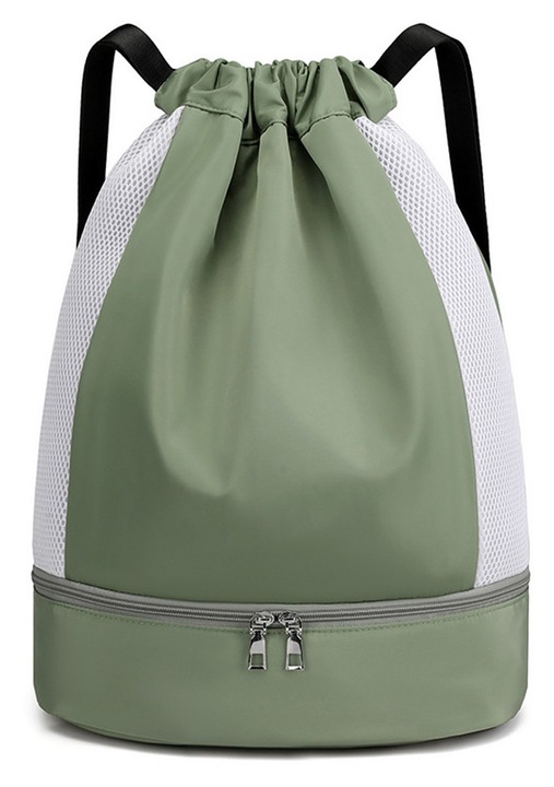Rucsac cu snur de tractiune, geanta de sala, verde