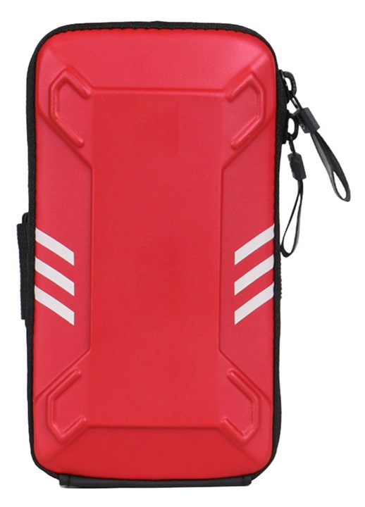Geanta sport pentru telefon mobil, geanta de brat pentru echipamente sportive de ciclism in aer liber, pentru fitness si alergare, rosie