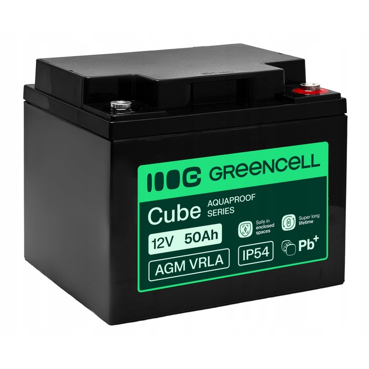Acumulator AGM Green Cell 12V 50Ah fara intretinere rezistent la vibratii