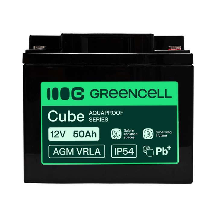 Acumulator AGM Green Cell 12V 50Ah fara intretinere rezistent la vibratii
