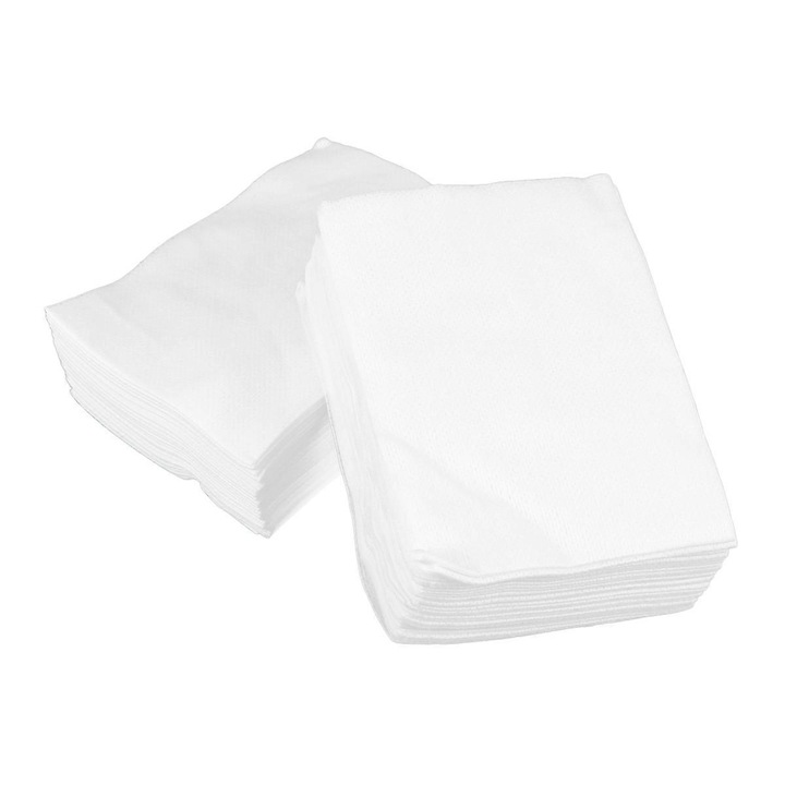 Servetele demachiante, 50 buc, alb, 12.5x9x0.01cm, material netesut