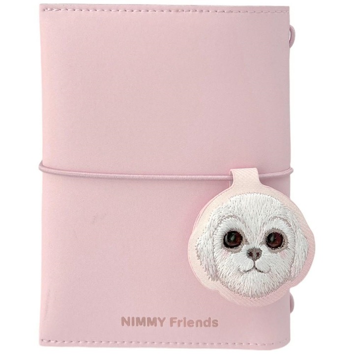 Set 2in1 caiet si pix Nimmy New Big-Eye Cute Pets rozu