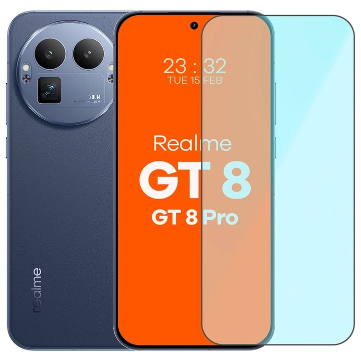 Folie sticla securizata Bizon Smart Glass compatibila cu Realme GT 8 / GT 8 Pro, Transparent
