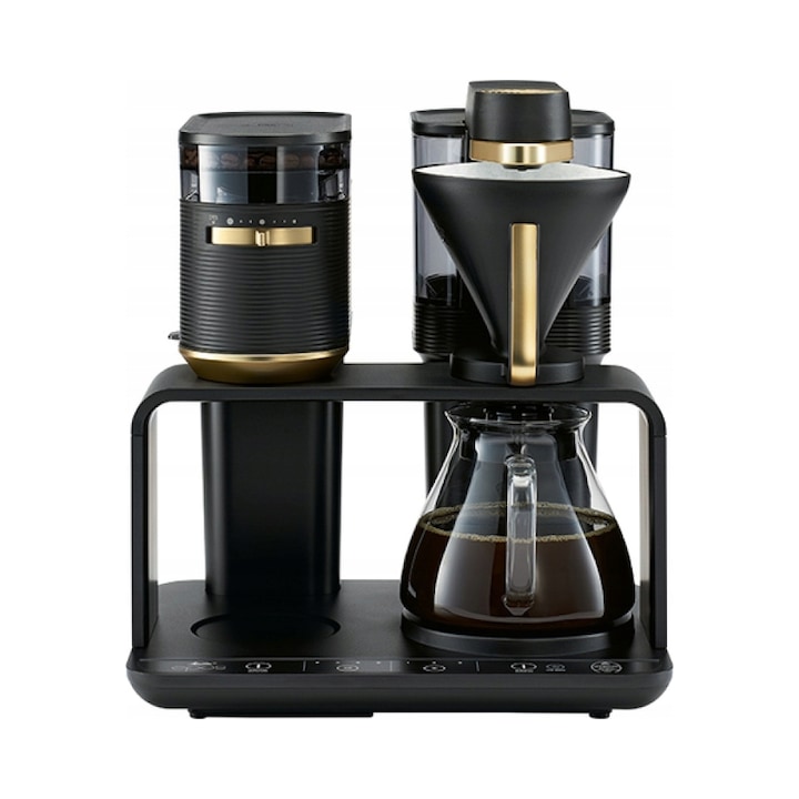 Espressor Melitta Epos, cu rasnita, negru-auriu, 35.7x31.1x35.9cm
