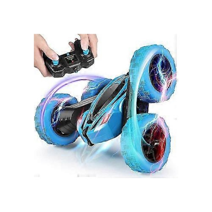 Távirányítós autó 4WD, kétirányú, 360°-os forgatás, LED fények, 7KMH