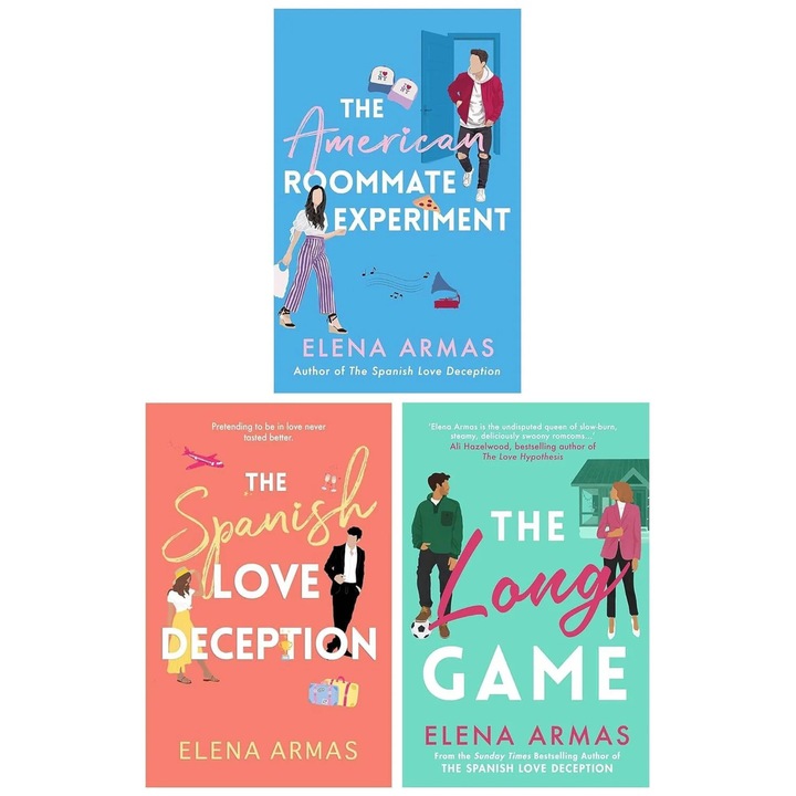 Colectie 3 Carti Elena Armas, romance contemporan, engleza, brosata, 2024