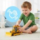Buldozer Malplay sárga-fekete fények hangok 30x13x16cm