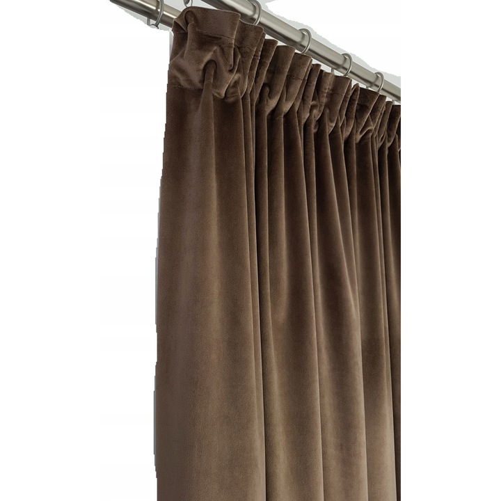 Bársony függöny Flying barna 250x145cm
