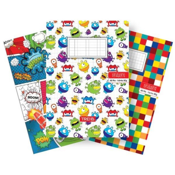 Pachet cu 10 caiete UAU, A5, matematica, 48 file