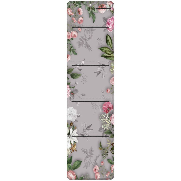 Bertoni Melanie Grey filc fali rendszerező, antracit, 25x95cm, zsebek, HD nyomtatás