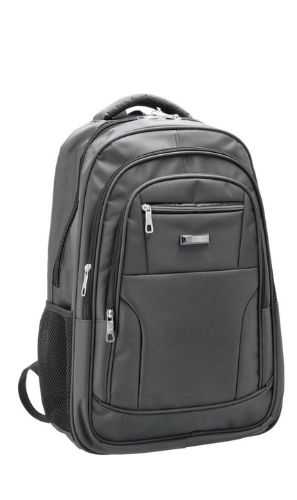 Szürke textil laptop hátizsák 36 x 18,5 x 55 cm