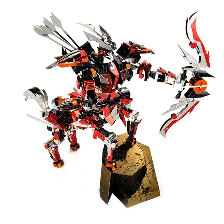 3D fém puzzle, mechanikus modell, többszínű, változatos méretek